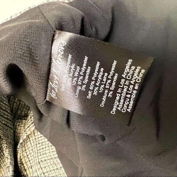 For Love & Lemons Frankie Plaid Crop Top Grey Wool Blend Large MSRP $189 - Picture 10 of 10